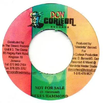 ReggaeCollector.com - Beres Hammond - Not For Sale (Don Corleon Records JM) Exclusive