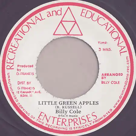 ReggaeCollector.com - Billy Cole / Billy Cole Orchestra - Little Green Apples / Mystic Mood (Recreational And Educational Enterprises JP) Budget