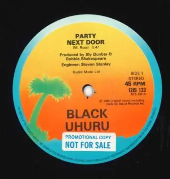 Last Chance ReggaeCollector.com - Black Uhuru - Party Next Door (Island UK (Promo))