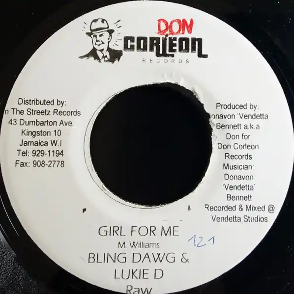 Limited Edition ReggaeCollector.com - Bling Dawg & Lukie D - Girl For Me (Don Corleon Records JM)