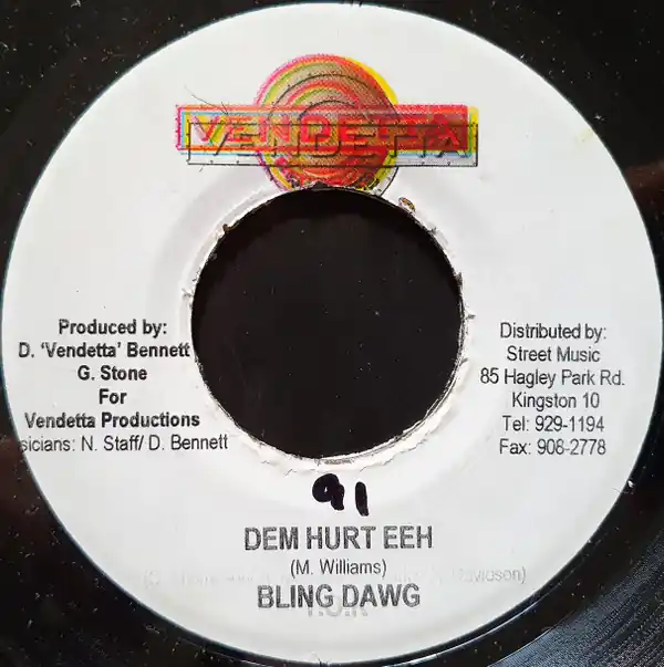 ReggaeCollector.com - Bling Dawg / Black-er - Dem Hurt Eeh / Inna De Middle (Vendetta Records JM) Flash Sale