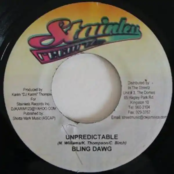ReggaeCollector.com - Bling Dawg / Supahype - Unpredictable / Uptown Story (Stainless Records JM) Best Choice