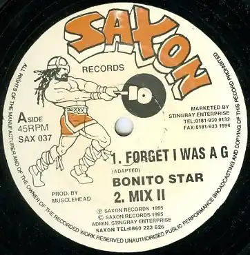 ReggaeCollector.com - Bonito Star / Leroy Sibbles - Forget I Was A G/Pure Problem (Saxon Records UK) Bulk Order