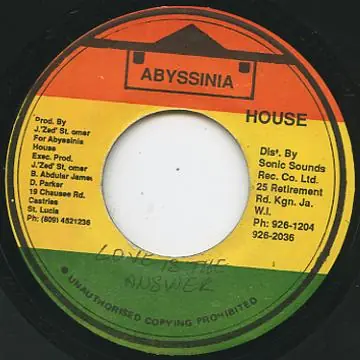 ReggaeCollector.com - Bobby Lee - Love Is The Answer (Abyssinia House) Buy Today