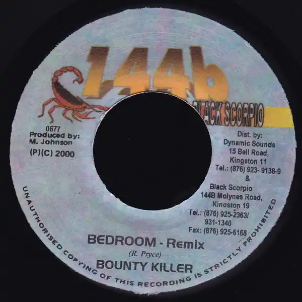 ReggaeCollector.com - Bounty Killer - Bedroom - Remix (144b Black Scorpio JM) Hot Deal
