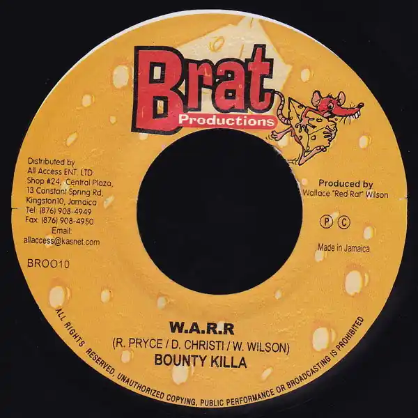 ReggaeCollector.com - Bounty Killer - W.A.R.R (Brat Productions JM) Place Order