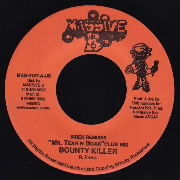 Flash Sale ReggaeCollector.com - Bounty Killer - "Mr. Tear N Boar" (Siren Remixes) (Massive B US)