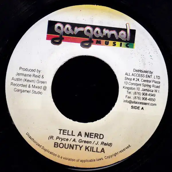 ReggaeCollector.com - Bounty Killer / Mitch - Tell A Nerd / Can Hardly Wait (Gargamel Music JM) Top Pick