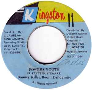 Limited Time ReggaeCollector.com - Bounty Killer, Boom Dandimite - Powers Youth (Kingston 11 JM)