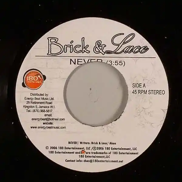 ReggaeCollector.com - Brick & Lace - Never (180 Entertainment JM) Fresh Stock