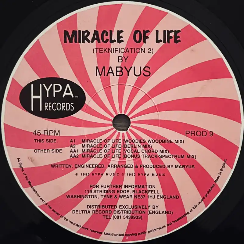 Best Price Mabyus - Miracle Of Life (Teknification 2) (1993)