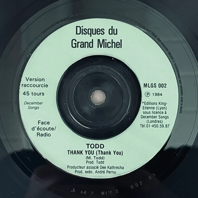 M. Todd (3) - Thank You (Thank You) (1984) Premium