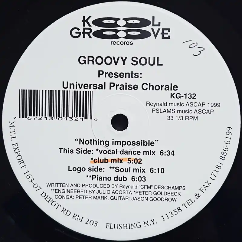 Universal Praise Chorale, Groovy Soul - Nothing Impossible (1999) Wholesale