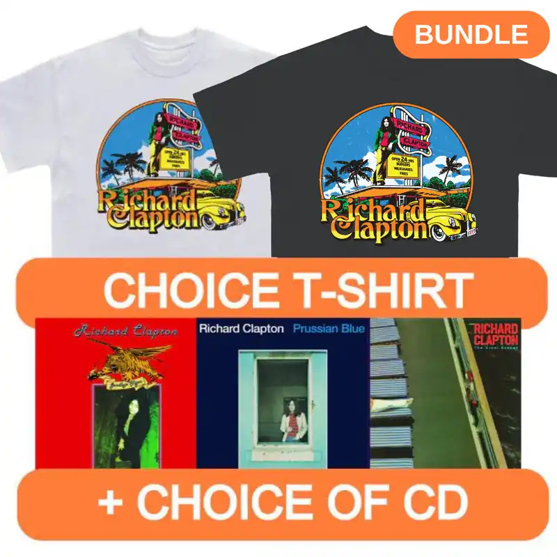 50th Anniversary T-Shirt + Choice of 3 CDs | Richard Clapton Price Drop